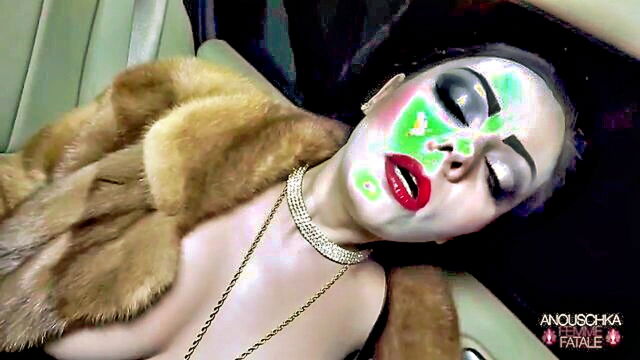 brunette, dominatrix, toy - brunette babe indulges in fur play with sex toys