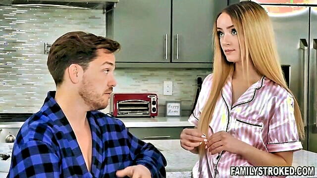make cum, kyle mason, maria kazi - kyle mason stepfather ejaculates vigorously on maria kazi