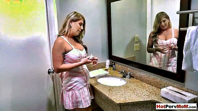 big boobs, big tits, milf stepmother - lolly dames a distracted milf and stepmother seeks comfort from stepsons arousal   stepmom big tits big boobs