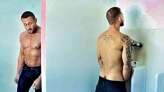 hardcore, american, trailertrashboys - uncles secret crush on his niece leads to hard gay bareback action in public restroom