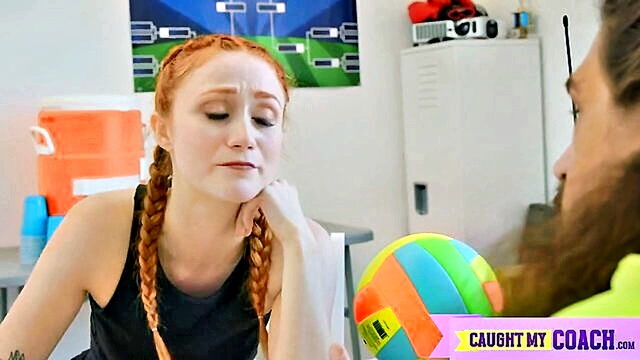 captivating athlete scarlet skies confides to her coach youre already aroused by me : Caught My Coach