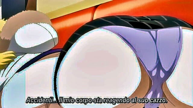 big boobs, hard cock, big boob - japanese cartoon beauty bounces her large breasts while riding a vigorous shaft