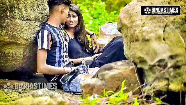 indian, dark haired, dark hair - sudipas thrilling woodland escapade a 2 minute pleasure frenzy