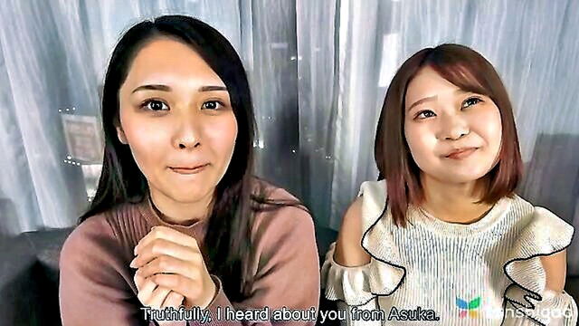 mio yoshikawa and asuka suzumuras sensual lingerie exhibition with intimate fingering and manual pleasure : Tenshigao