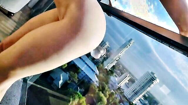 public anal masturbation, anal masturbation, public anal - witness a stunning womans intense anal penetration in a public setting culminating in a gushing climax