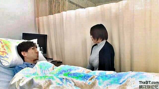 blowjob, babe, creampie - playful aunt surprises her hospitalized nephew with a naughty dress and a dirty secret