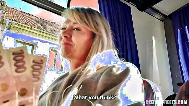 big tits, blonde, big ass - blonde moms big breasts get vigorously screwed on a public bus – first person real sex