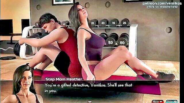 big butt, german, big tits - busty mom gets sensual massage from her teens massive manhood