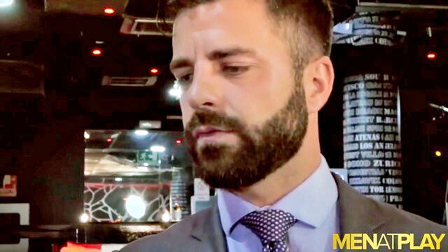 suit, menatplay, gay suit sex - a corporate executive receives a sexual retribution for his theft from his seductive male colleague in the office