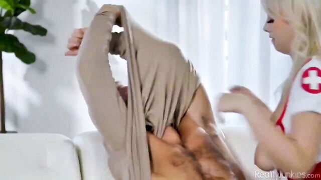 chloe surreal - chloe surreals voluptuous derrière in intense threesome with two nurses