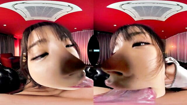 big tits, asian, brunette - an alluring brunette asian beauty in vr gets passionately penetrated in her most seductive manner