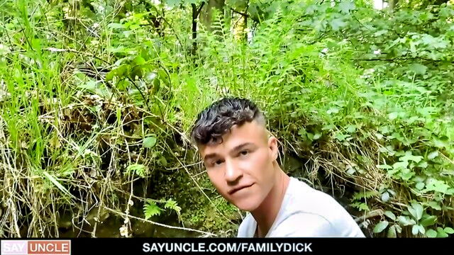 gay bareback, big cock, familydick - young gay step uncle gets fucked hard by his cute step sibling