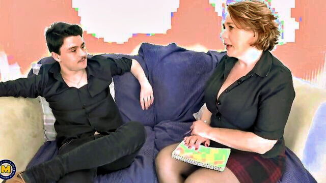 latin, mexicans, english - observing a sultry mature latina receive intensive intercourse from young men on her large natural breasts and tight vagina