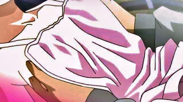 steamy hentai glasses wearing brunette gets a tongue lick and pussy drilled : Titanime