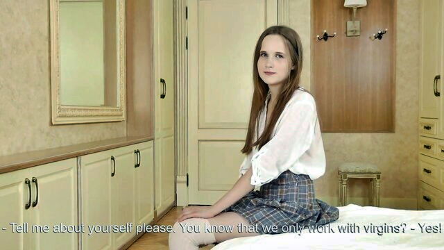 virgin, hymen, first time - innocent teens first casting couch experience leads to the loss of her virginity