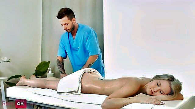 Belinda Bee - tattooed blonde creampie Slim4K