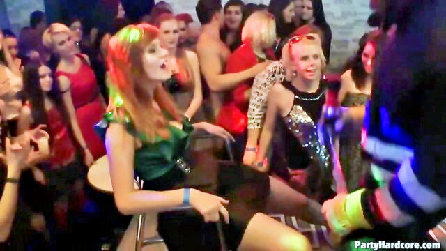 brunette beauties and interracial fun at the party   cfnm and deepthroat action   part 3 : Tainster