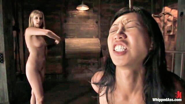 Tia Ling - tia ling and maitresse madeline engage in hardcore whipping and strapping at the armory ever Kink