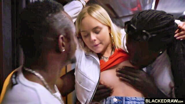 Antonio Black, Freddy Gong, Emily Cutie - antonio black and freddy gong indulge in a threesome with emily and a tattooed stud Blacked