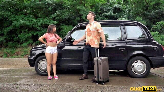 Tommy Woods, Tru Kait - tru kait and tommy woods indulge in kinky outdoor spanking with a pretend taxi driver fakehub