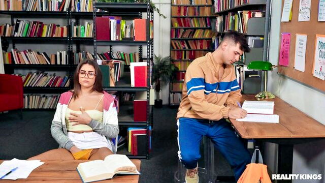 Selina Bentz, Kai Jaxon - selina bentz and kai jaxon’s naughty library session in a pov style video with cowgirl and doggystyle action Reality Kings