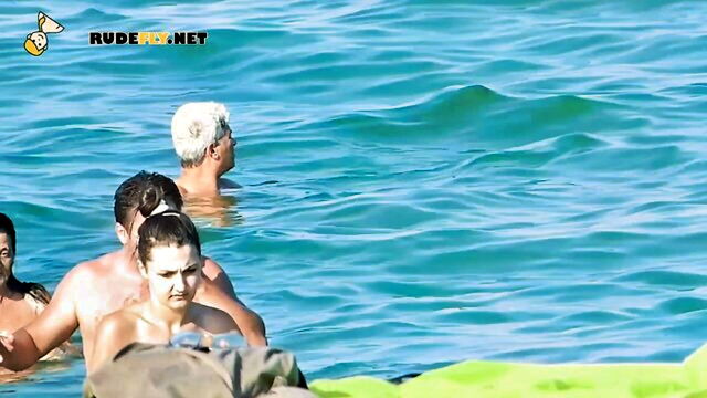 teen, amateur, nudist - young beautiful women stripping and having sex on the beach in front of the camera