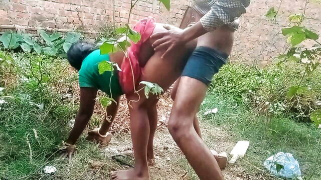 desi, forest, bhabhi - hot busty indian wife fucks her lover in the woods