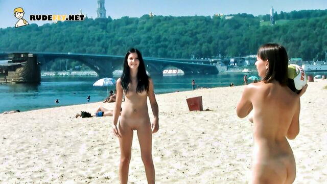 teen, amateur, nudist - naked girls enjoy the heat and show off their tan lines