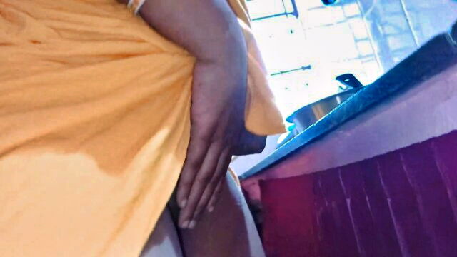 juicy ass, stepmom, juicy - stepmother with a nice ass cooks in this pov video and there is an accident