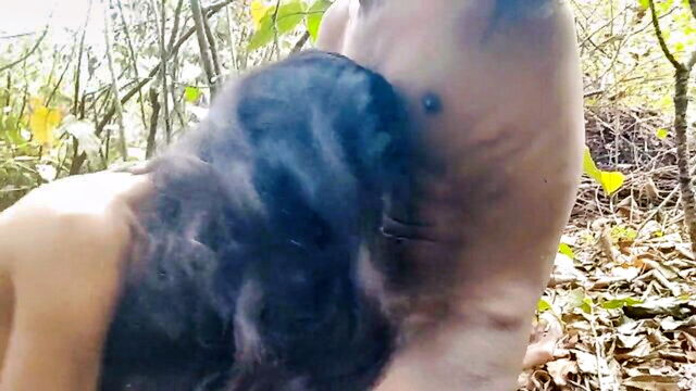 girlfriend sex, 18 years old, bikinis - asian girlfriend gets rough sex in the woods and suffers severe pain