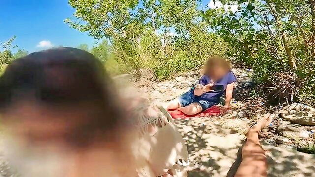 GentlyPerv - gentlyperv and her friend reveal themselves and give me a hard on at a beach picnic