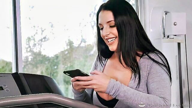 friends, hardcore, cumshot - angela white is a big tit milf who loves to fuck after a good workout