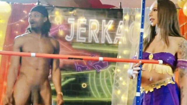 fucks, belly dance, black - a black hunk gives a hardcore fuck to a belly dancing beauty on mylustcom