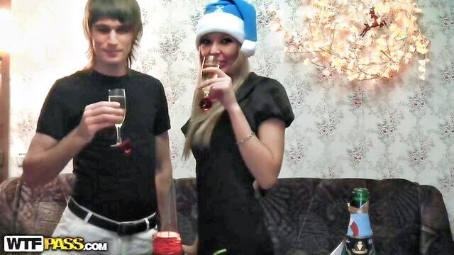 wild christmas family sex with a real couple in an erotic video : Private Sex Tapes