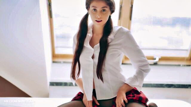 ultrafilms, pantyhose, brunette - alissa foxy is alone in ultra high definition video in sexy pantyhose