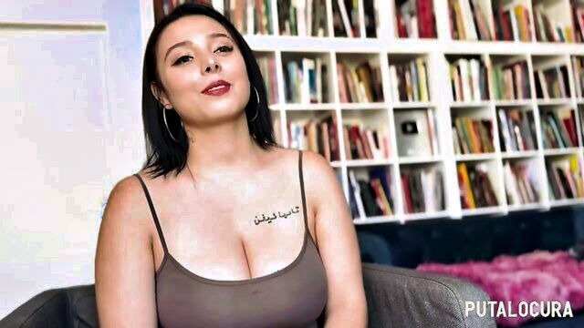 celeste, brunette, pov - beautiful colombian brunette gets a rough ride in this pov video