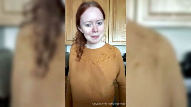 solo, redhead, petite - see how a small girl with red hair has fun alone with joi