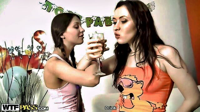 three woman enjoy a threesome with a combination of party cake and oral sex duration 648 minutes : College Fuck Parties