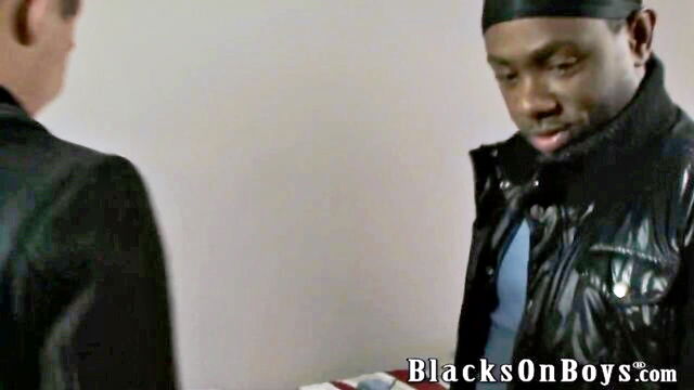 blacksonboys, interracial, gay black - isaac’s first experience with an interracial threesome with big black cocks and facial and creampie cumshots
