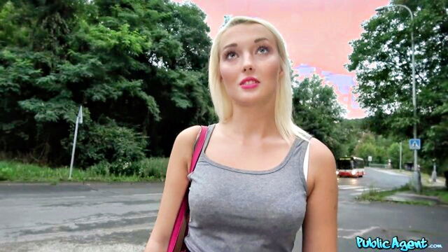 teen show, amateur blonde, blonde teen - a blonde girl shows her breasts and has sex in public for the first time