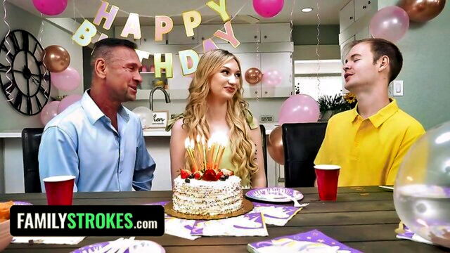 familystrokes, teamskeet, daisy lavoy - stepfather peter fitzwell’s 18th birthday gift to his stepdaughter a sensual breast massage
