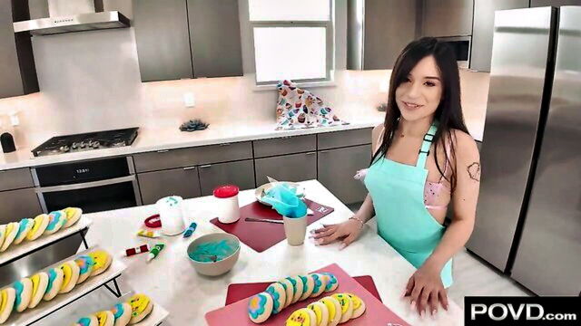 povd, babe, petite - aria valencia is a small girl and her pussy is pierced by a big cock in hd pov