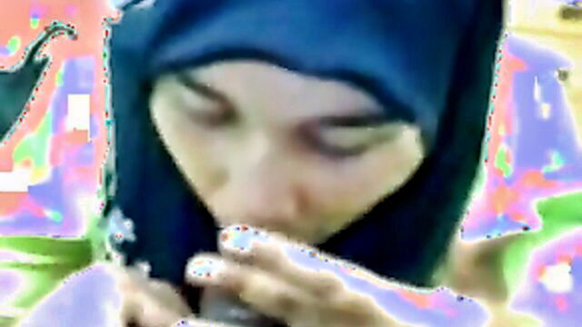 sexy arab, arab girl, my dick - an arab girl with hijab gives a blow job in this video