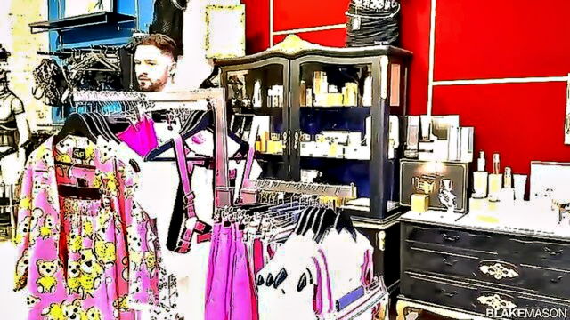 big cock, anal fuck, cum inside - my customer is aggressively serviced in the shop