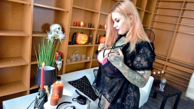 Sabien Demonia - slutty sabien demonia gets a halloween double penetration and anal sex in halloween anal monster slut 2
