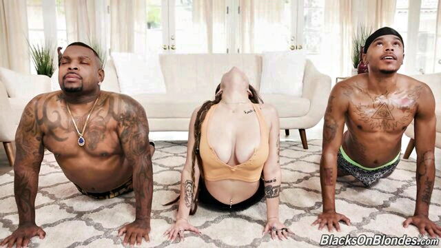 Indica Flower, Flower - indica the adult film star has a threesome with flower and big black cock in an up close scene