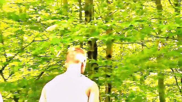 oral, blowjob, fucking - hot gay scene in the woods with two men who enjoy anal and oral sex