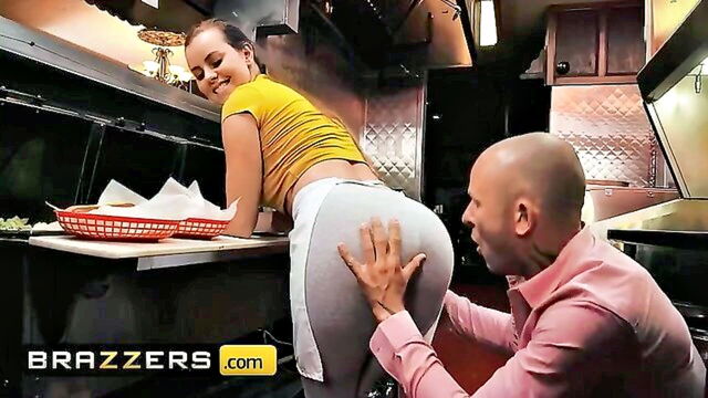 big ass, big cock, anal - s fees hot scene in the kitchen with jessie rogers