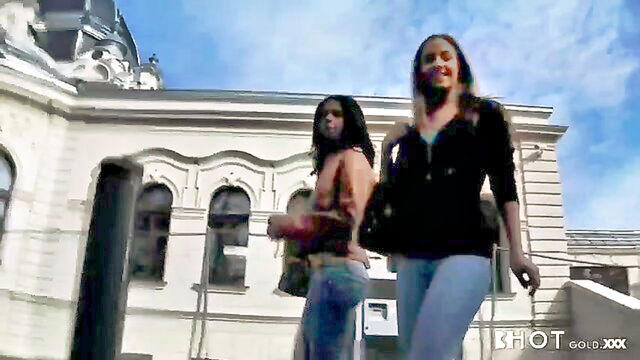 hardcore, ebony, group sex - an eager 18 year old girl gets brought home and passionately fucked after being street hunted