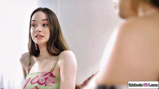 Natasha Nice, Hazel Moore - beautiful teen and her stepmother in hot lesbian scene with natasha nice
